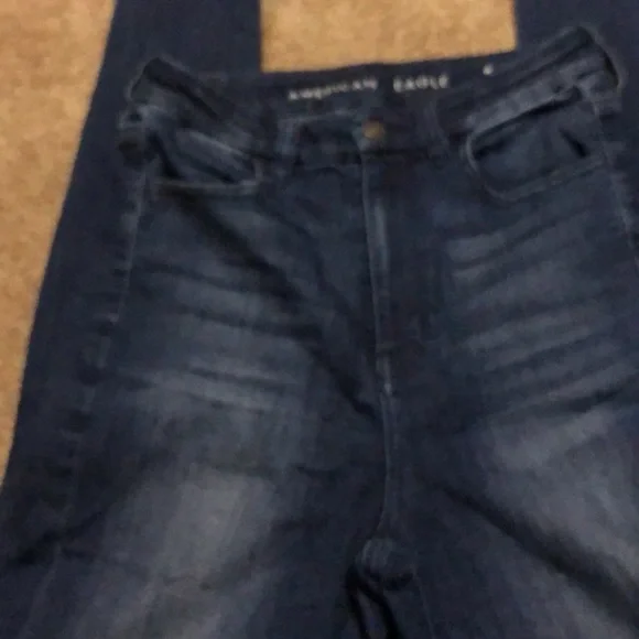 AMERICAN EAGLE curvy highest rise dark wash skinny jeans V26 - Picture 3 of 8